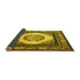 thumbnail image 2 of Ahgly Company Indoor Round Oriental Yellow Asian Inspired Area Rugs, 6' Round, 2 of 4