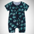 thumbnail image 2 of Utlike Baby Boys Bodysuits Summer Short Sleeved Print Double Zipper Breathable Onesies For Infant Size 3 Months-6 Months, 2 of 3
