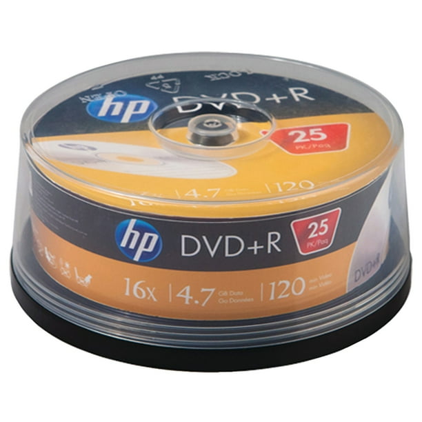 Hp Drcb 4 7gb 16x Dvd Rs 25 Ct Cake Box Spindle Walmart Com Walmart Com