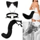 thumbnail image 5 of Conjunto de cosplay Hugo de 3 Uds orejas y cola de Zorro de peluche negro, 5 of 10