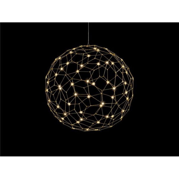Golden Lighting 5462-24 NBS 24 in. Spheris LED Globe Pendant in Natural Brass