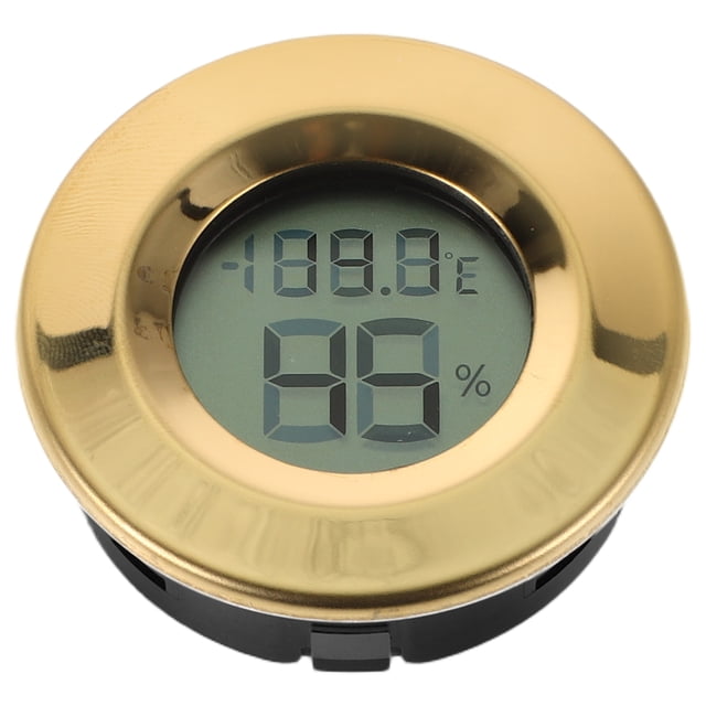 DEEPCRAFF 1Set Reptile Thermometer and Humidity Gauge Digital Round for Pet Owners