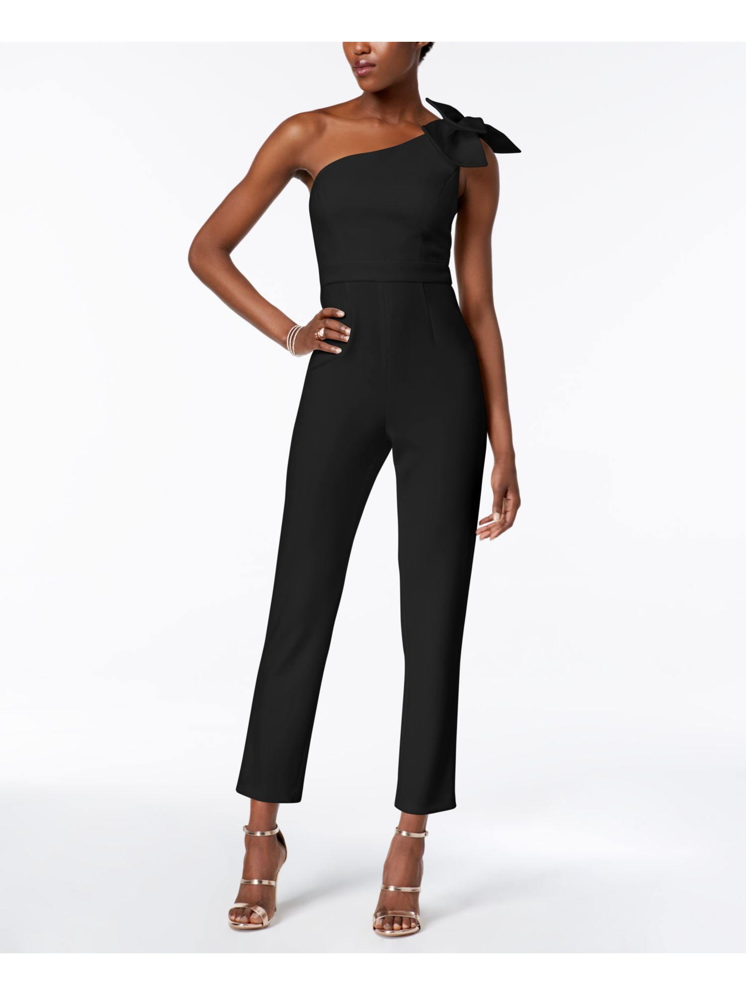 black one shoulder jumpsuit