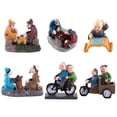 thumbnail image 3 of Zeus Miniature Cute Chinese Characters Old Man Lady Mini Ornament Home Desktop Decor, 3 of 7