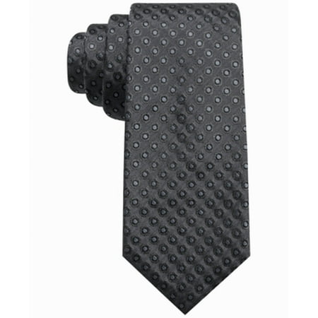 Circle Silk Tie - Alfani Gray Men's One Parker Dot Silk Slim Neck Tie