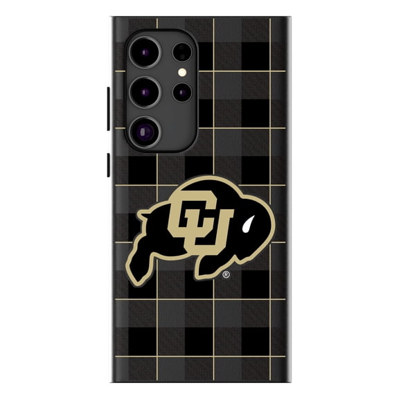 Keyscaper Colorado Buffaloes Plaid Galaxy Magnetic Bump Case