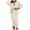Khaki, variant on 2 Piece Dress Sets for Women Long Sleeve Cropped Cardigan Sweater Maxi Dress Sets Winter Clothing (Black, XL)