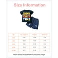 thumbnail image 2 of 12 Months Baby Boys Clothes 18 Months Boys 2PCS Summer Outfit Set Letter Print Infant Boy Short Sleeve Top Denim Shorts Set Black, 2 of 8