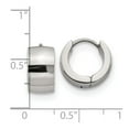 thumbnail image 2 of Stainless Steel Polished 7.0mm Hinged Hoop Earrings 13x13mm Wide 7mm Thick Hoop Earring for Women, 2 of 2