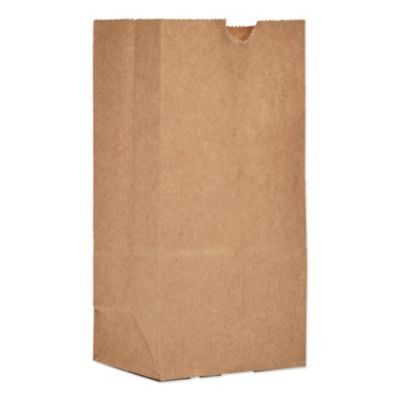 General #1 Paper Grocery Bag, 30lb Kraft, Standard 3 1/2 x 7 3/8 x 6 7/8, 500 bags