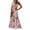 Pink, variant on IROINNID Women's Sleeveless A-Line Dress Round Neckline Maxi Dress Casual Multicolor Ruffle Beach Sling Dress Regular Print Dress