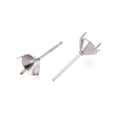 thumbnail image 2 of 316 Surgical Stainless Steel Stud Earring Setting Fit for Rhinestone Stainless Steel color Fit for 5mm Rhinestone 15x6mm Pin: 0.6mm, 2 of 2