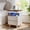White, variant on Spaco Oak Contemporary Nightstand, Side Table with Concealed Drawer, Charging Station, 2 Drawers & Open Shelf for Bedroom