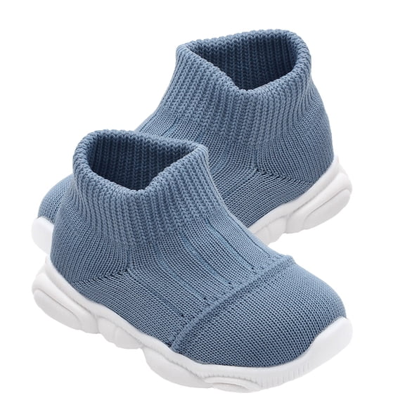 PBPBOX 1 Pair Newborn Slippers Blue PVC Comfortable Woven Design for Casual Wear