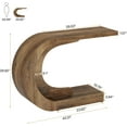 thumbnail image 2 of Table Console en Bois en Forme de C pour Entrée, 43.3 Pouces Moderne Mi-Siècle Table d'Appoint pour Couloir, 2 of 5