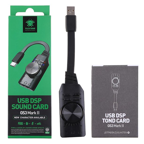 Small Tarjeta de sonido USB externa, adaptador de Audio 3d de 7,1 canales, auriculares de 3,5mm para escritorio