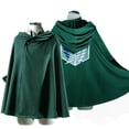 thumbnail image 1 of Disfraz de Anime Attack on Titan para hombres y mujeres, capa verde, bata de Shingeki no Kyojin, legión de exploración, Cosplay, Halloween, 1 of 3