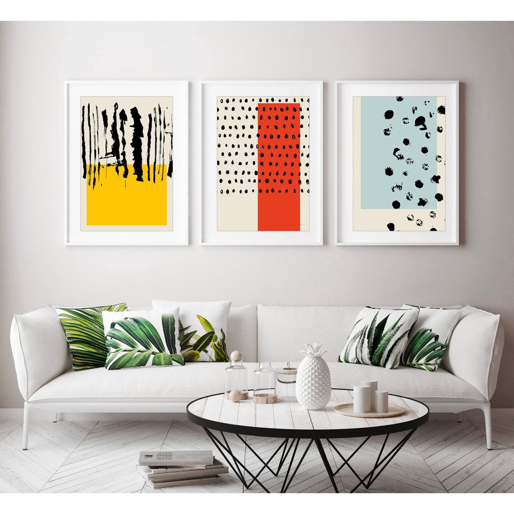 Set Of 3 Minimalist Abstract Modern Wall Art Prints Modern Living Room And Office Decor