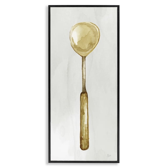 Stupell Industries Rustic Kitchen Utensil Food & Beverage Painting Black Framed Art Print Wall Art, 10 x 24
