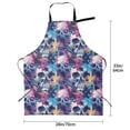 thumbnail image 2 of Kdxio cool Skull colorful Apron with Pockets Adjustable Kitchen Aprons for Men Women Waterproof Aprons for Cooking,Drawing,Crafting, Baking Household Cleaning, 2 of 8