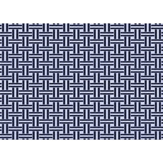 Ahgly Company Indoor Rectangle Patterned Night Blue Area Rugs, 6' x 9'
