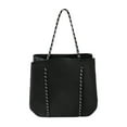 thumbnail image 1 of Bolsa de neopreno para mujer con bolsa pequeña de playa, cesta de playa de gran capacidad. Negro, 1 of 9