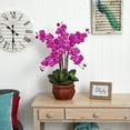 thumbnail image 4 of Phalaenopsis with Decorative Vase Silk Flower Arrangement, Orchid, 4 of 6