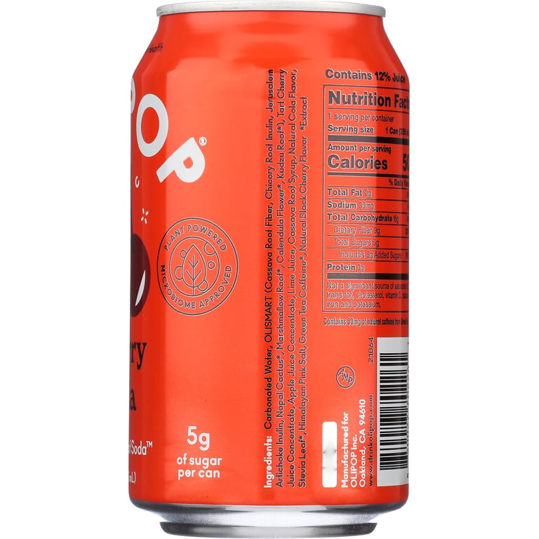 Olipop Cherry Cola Prebiotic Soda, 12 fl oz, 12 Pack photo 8