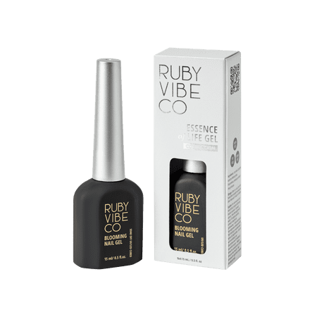 RUBY VIBE CO Blooming Gel Nail Polish, HEMA-Free Clear UV/LED Soak-Off Nail Art Gel for Gel Polish Colors, 0.5 fl oz