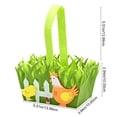 thumbnail image 3 of Fiudx Cesta Verde de Tela No Tejida, Contenedor de Almacenamiento Portátil, Organizador Del Hogar, Decoración de Oficina, Regalo de Pascua, Tamaño 14 X 10 Cm, Diseño Ligero, 3 of 6