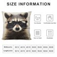 thumbnail image 5 of COMIO  Raccoon Throw Pillow Covers,A Cute Funny Raccoon Wearing Glasses Pillowcase Home Decor for Sofa Bed Living Room, 5 of 5