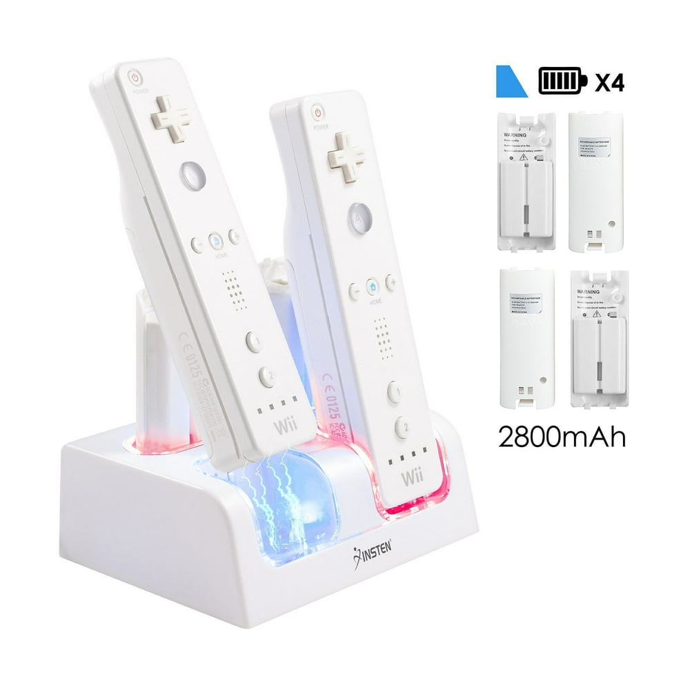 4 Ports Charging Station for Wii Remote Controller, Charger Dock Stand