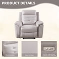 thumbnail image 4 of Bonzy Home Power Recliner Chair Set of 2, Electric Adjustable Reclining Sofa with USB Port, Overstuffed Armrest Single Recliner Sofa for Living Room Bedroom, Light Gray, 4 of 5
