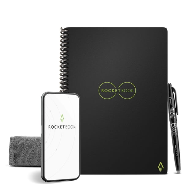 Cuaderno Rocketbook Core Ejecutivo 15x22 cm Negro, Reutilizable