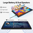 thumbnail image 4 of Android 15 Tablet,128GB ROM 20GB RAM,10inch 4G Phone Tablet,5G WiFi+Cellular, Octa-Core, Dual Camera, GPS, BT 5.0,1TB Expand,FHD IPS,Incell Touch Screen,8000mAh, Face Unlock,Tablet with Keyboard, 4 of 12