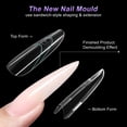 thumbnail image 2 of 240pcs Sandwich Dual Nail Forms para Extensión Rápida de Uñas 15 Tamaños Reutilizables, 2 of 7
