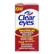 Clear Eyes Maximum Strength Redness + Relief Soothing Comfort, 0.5oz, 4-Pack