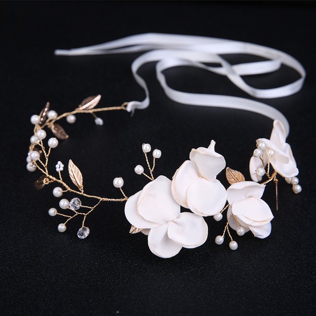 unbranded Accesorio Para Vestido De Novia Clásico Con Y Hojas Doradas