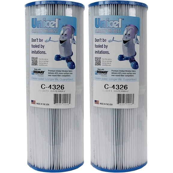 Unicel C-4326 25 Square Foot Media Replacement Pool Hot Tub Spa Filter Cartridge with 106 Pleats