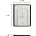 thumbnail image 3 of TrueCraftware- 8-1/2” x 11” Black Triple Page Book Fold Restaurant Menu Covers 3 Page 6 View Set of 10- Crystal Clear Menu Covers Sleeve Menu Folder Menu Book Holders for Bar Cafe Restaurant, 3 of 14