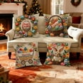 thumbnail image 4 of Easter Decorations Pillow Covers 18x18 Inch Set of 4 Easter Bunny Throw Pillow Cases Spring Decorations for Sofa Couch Bedroom Living Room Home Decor E, 4 of 7