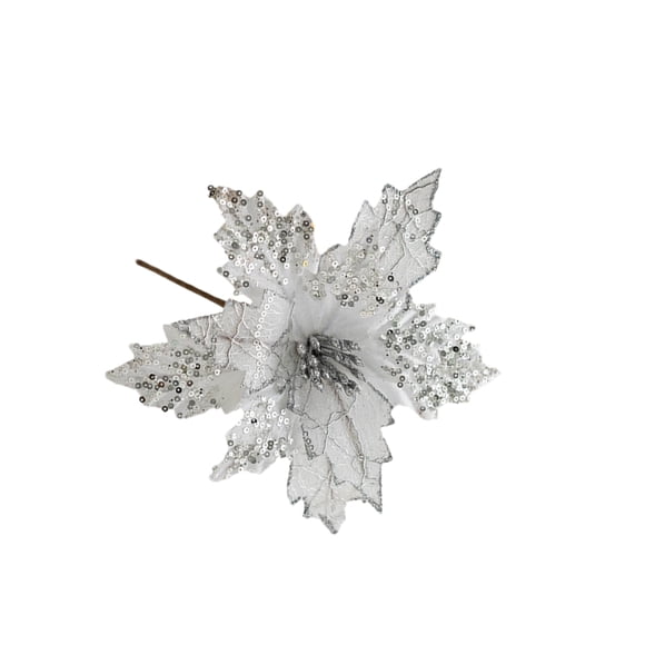 Adorno navideño Yuarrent bricolaje premium decoraciones árbol Navidad plata
