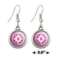 thumbnail image 4 of Green Lantern Blackest Night Star Sapphire Logo Novelty Dangling Drop Charm Earrings, 4 of 5