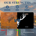 thumbnail image 7 of 1 Pcs 2D Flat License Plate Covers & Frames, Deer Skull with For Decorative Front, Waterproof For Decoration Aluminum License Plate Covers & Frames Cover For Men Women, 12" X 6", 7 of 7