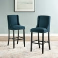 thumbnail image 7 of Modway Baron Bar Stool Upholstered Fabric Set of 2 in Azure, 7 of 7