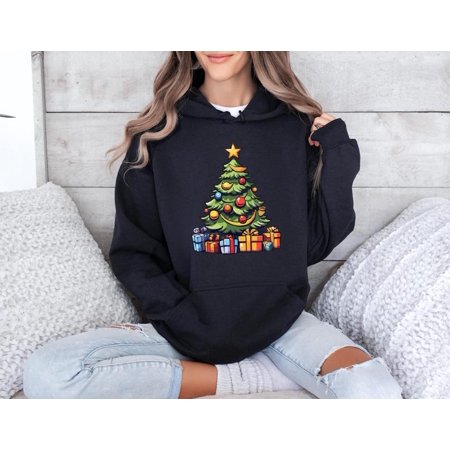travel hoodie, Festive Christmas Tree PNG Digital Hoodie Mugs Pillows Holiday Print Tis The Season Merry Christmas Gifts Happy Fun Simple