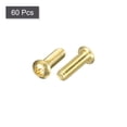 thumbnail image 3 of Brass Machine Screws, M4x12mm Phillips Pan Head Fastener Bolts for Furniture, Office Equipment, Electronics 60Pack, 3 of 6