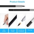 thumbnail image 4 of LAICAIW 2PCS Metal Inkless Pencil, Infinity pencil, Reusable Everlasting Pencil, Replaceable Nib Pencil No Ink Aluminum Pen for Writing Drawing Students Home Office School Supplies（Black & White）, 4 of 7