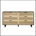 thumbnail image 3 of 59.06"6-Drawers Rattan Storage Cabinet Rattan Drawer,for Bedroom,Living Room, Black (Same SKU:W757132849), 3 of 9