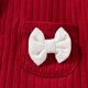thumbnail image 3 of Gibobby Abrigos de invierno para niños y niñasNiños pequeños bebés niñas niños Primavera Verano sólido pajarita algodón manga larga abrigo cárdigan ropa(Rojo, 18-24 Meses), 3 of 5